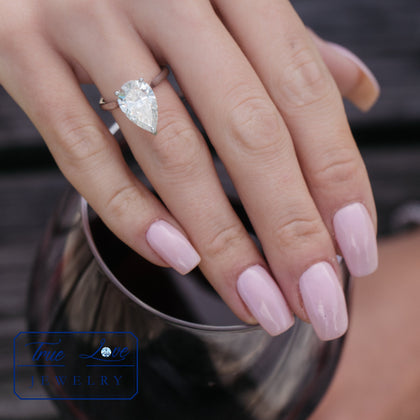 Pear Cut Engagement Ring, טבעת אירוסין טיפה