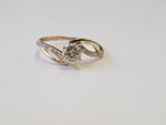 0.57 Carat Twisted diamond Engagement Ring