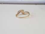 back side of yellow gold diamond ring