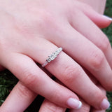 True Love Jewelry diamond engagement ring Three stone ring Princess Diamond engagement ring