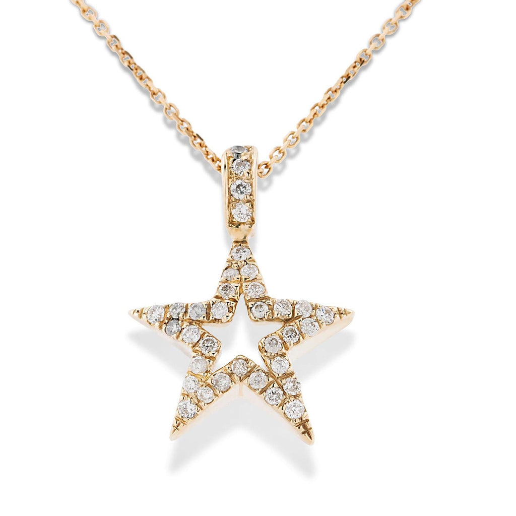 Star Shape Diamond Necklace – True Love Jewelry - Main Image