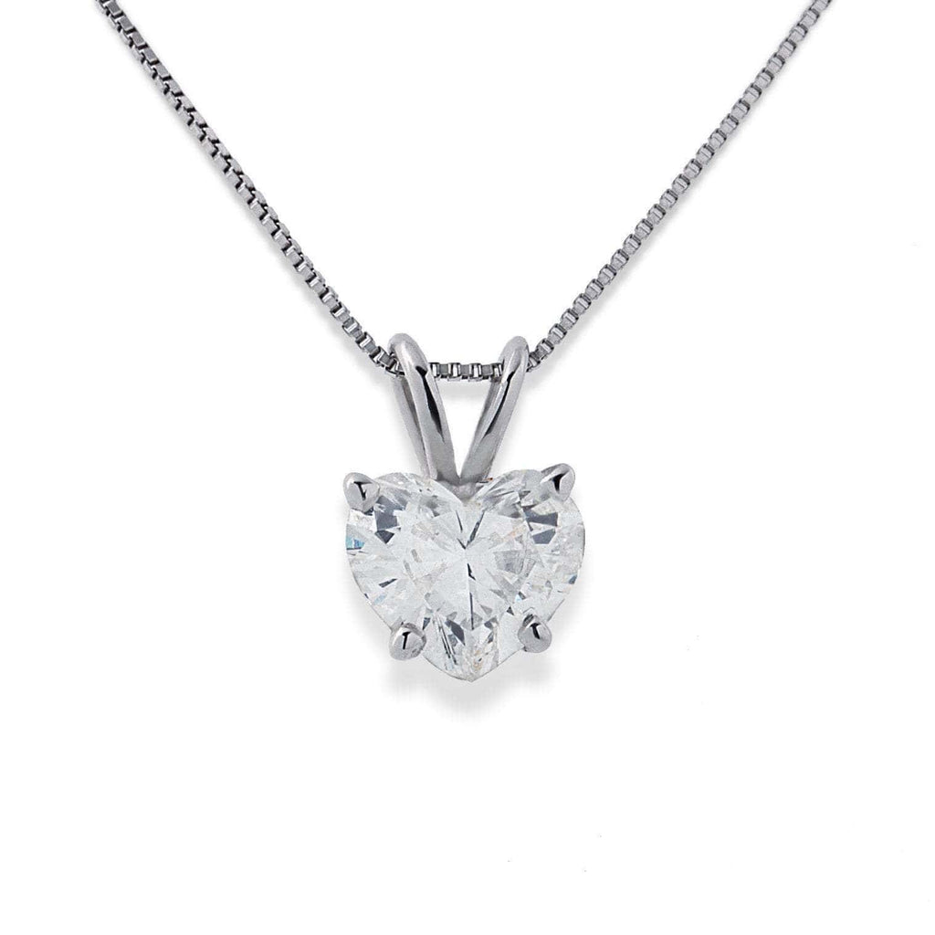 Timeless Rose Heart Solitaire Pendant Necklace – 64Facets